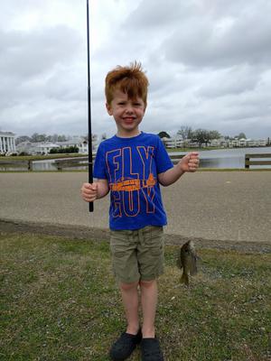 Wyatt's first fish