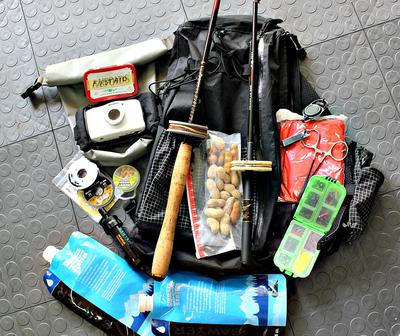 ZimmerBuilt Tenkara Guide Sling and the Normal Items I Carry