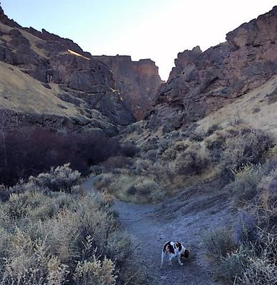 Frankie and me up the Canyon