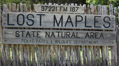 Entry to Lost Maples State Natural Area