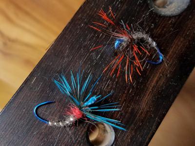 Brightly colored hackle