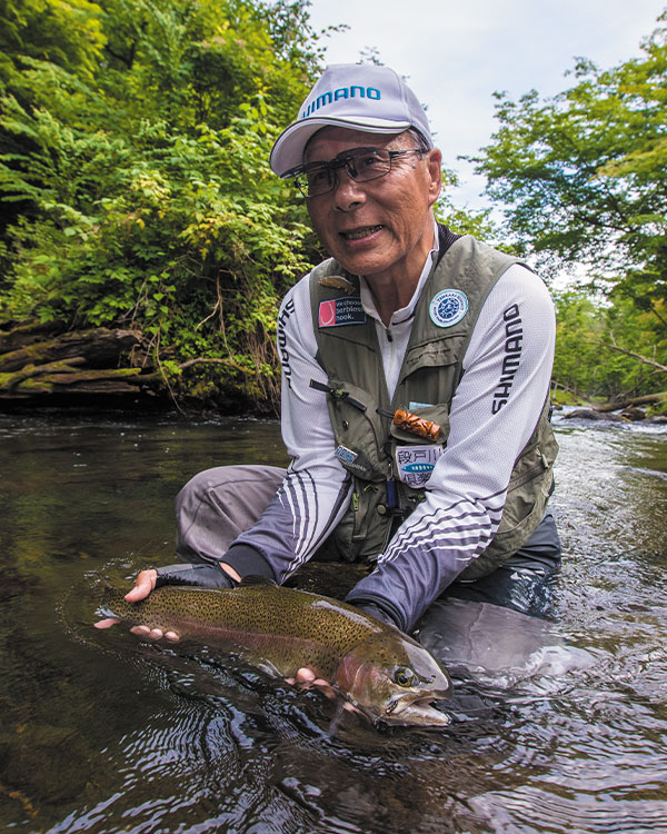 Dr. Ishgaki with 55cm (22") Nijimasu caught in Hokkaido