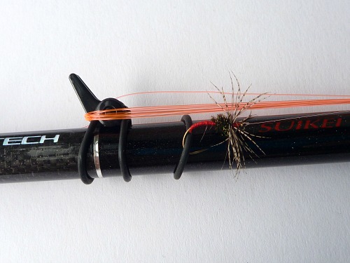 Fuji EZ Keeper on rod, with fly held by small O ring