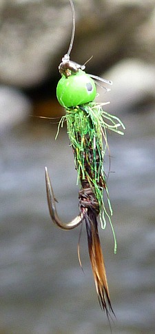 Coach's Green Goddess bead head nymph