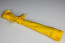 Yellow cloth rod sock.