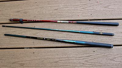 Three seiryu rods that work well for micro fishing.