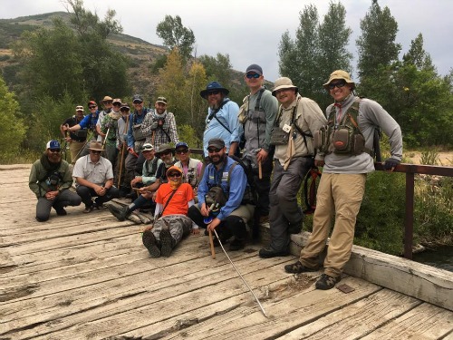 Class photo on the bridge