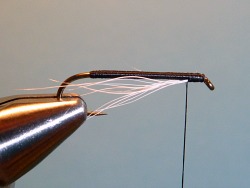Hook switched to normal position in the vise.