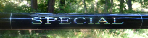 Special written on side of rod