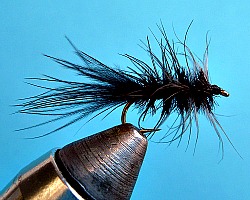 Tenkara Woolly Bugger - unweighted, tied with Marabou, ostrich herl and starling feather.
