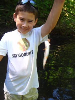With minimal instruction kids can begin to fish independently with tenkara rods and catch fish.