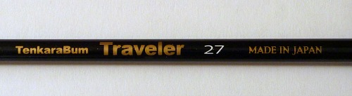 TenkaraBum Traveler 27 Made in Japan written on side of rod