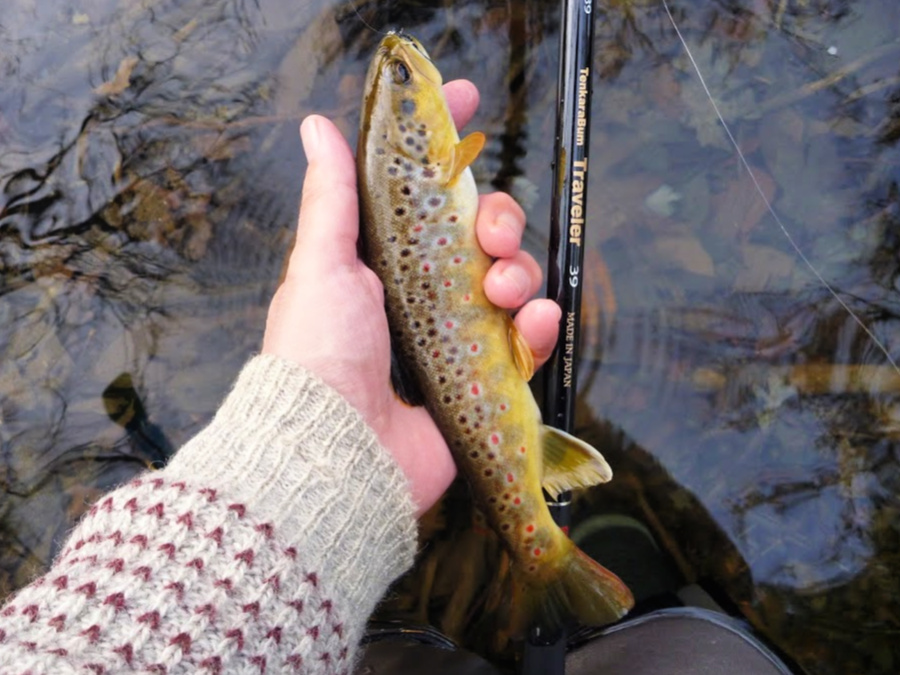 TenkaraBum Traveler 39, keiyru line and bead head black Killer Bugger