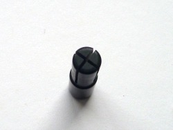 Furaibo TF39 tip plug, showing slits that allow it to fit tightly inside tip end of grip section