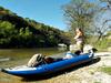 Robin prefers our steadier, inflatable, heavy-duty double kayak.