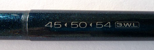 Rod lengths, 45, 50 and 54 written on side of rod