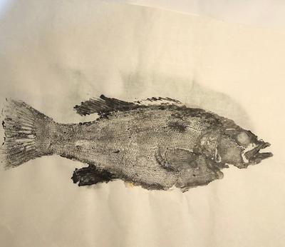 Smallmouth Bass basic ink print