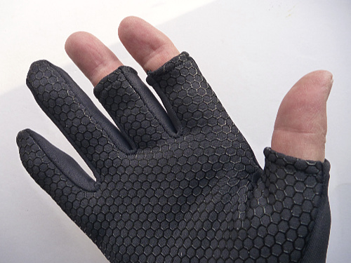 Nonskid palm on black glove