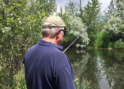 Enjoying an hour on a pond