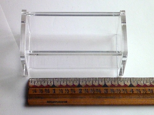 Micro Fishing Photo Tank with ruler for scale.