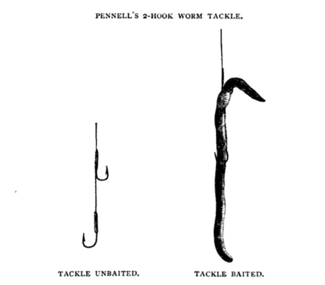 Pennell's Two Hook Worm Tackle