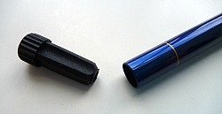 Fluted rubber tip plug