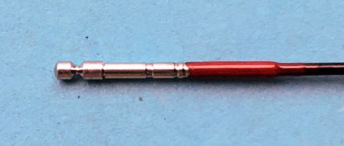 Rod tip showing direct connection swivel.