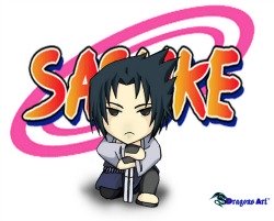 Cartoon drawing of Japanese Sasuke character