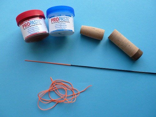 Ice fishing blank, cork grip, epoxy, lillian cord
