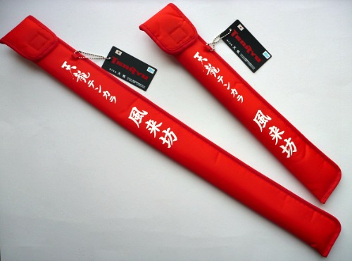 Bright red soft rod cases for TF39 and TF39TA tenkara rods