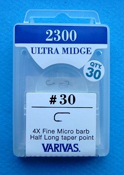 Varivas 2300 Ultra Midge hooks size 30 package